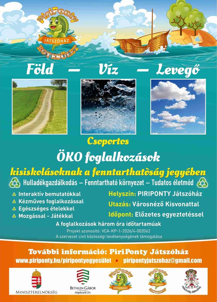 piriponty egyesület föld víz levegö plakát
