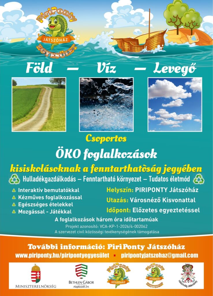 piriponty föld víz levegö plakát